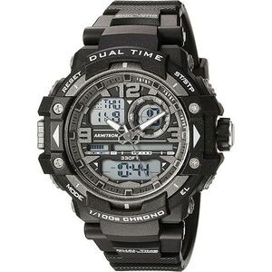 Armitron Sport Black Resin Analog-Digital Chronograph Mens Watch
